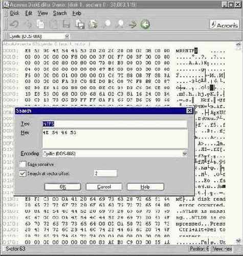 Disk Probe отображает Partition Table